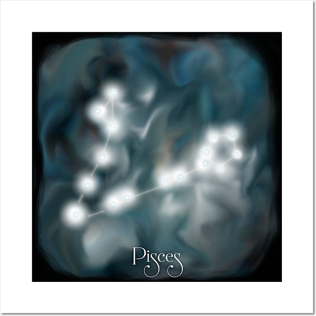 Pisces Constellation inspired Artwork Wall Art by Don’t Care Co